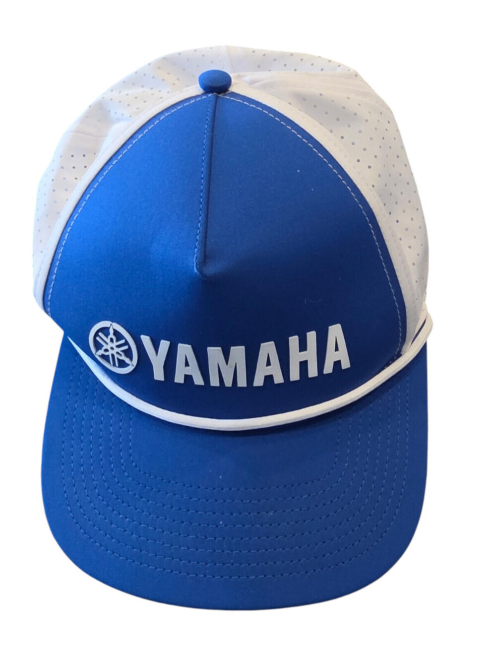Yamaha hat blue white adjustable strap-back cap hat Vented